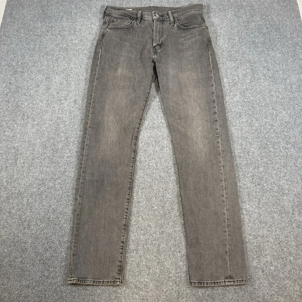 Levi's Jeans Mens 30x32 (Fits 28x31) Gray 502 Regular Taper Premium‎ Stretch